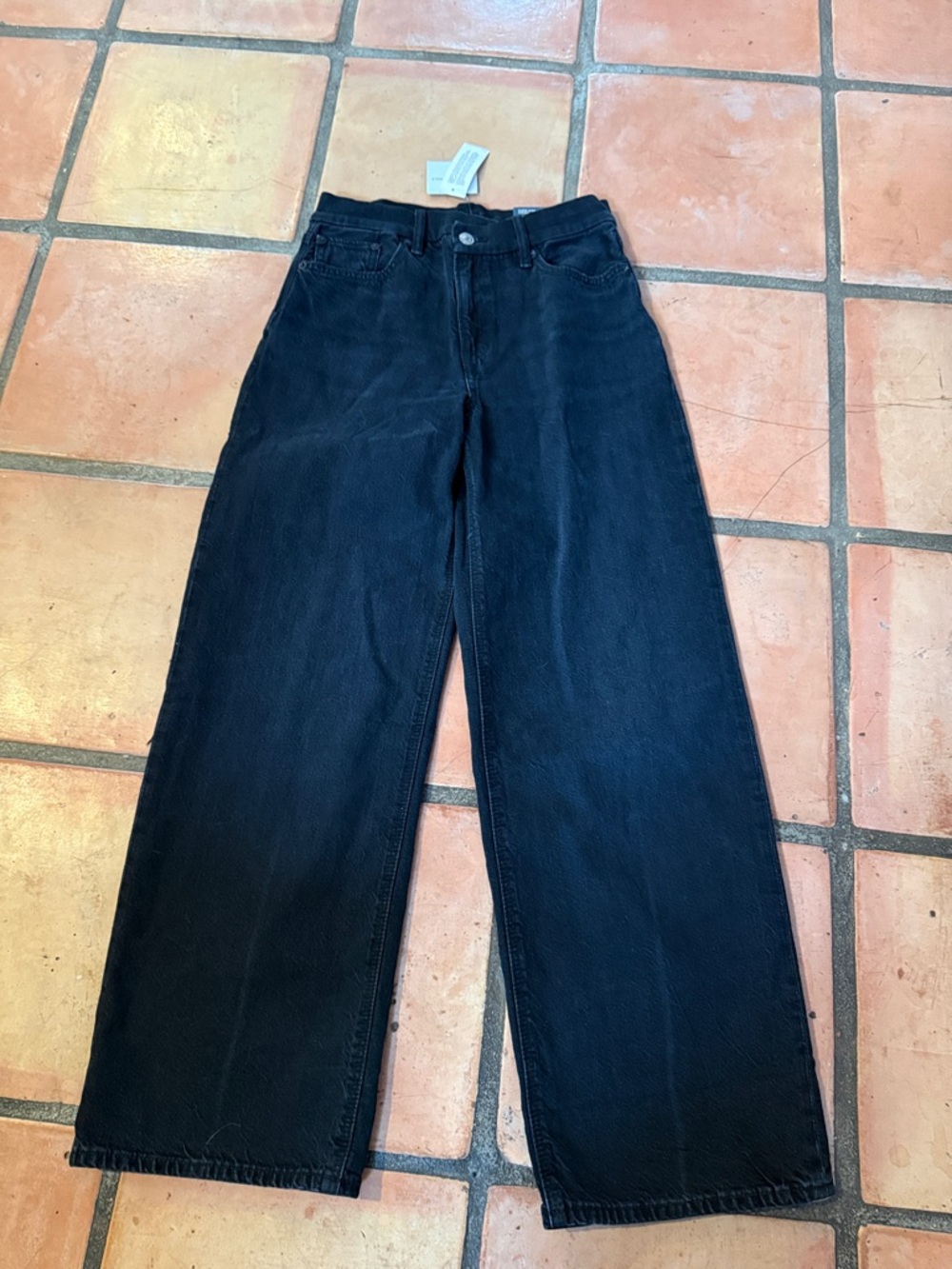 American Eagle Outfitters  Super High-Rise Wide Leg Jeans - Black